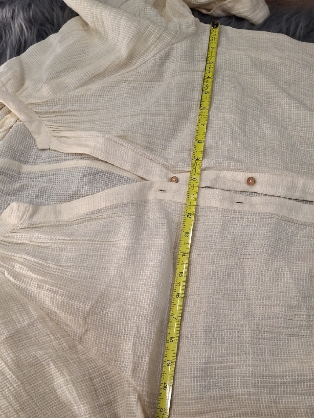 Zara Cream Sheer Button-Front Duster / Kimono - Picture 12 of 13